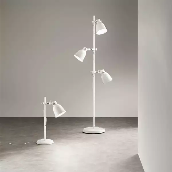 Lampe de table LEGEND en métal blanc finitions nickel – Image 2