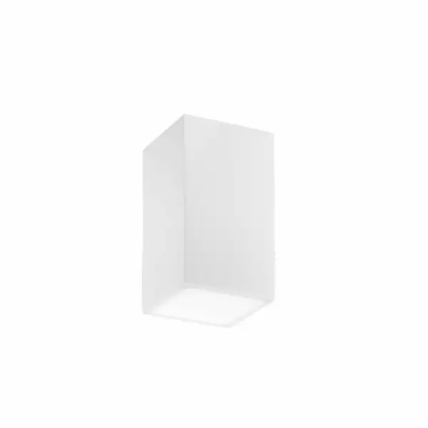 LUCE AMBIENTE E DESIGN Plafonnier living en plâtre blanc à peindre 11 cm (Plafonnier / Éclairage intérieur LED)