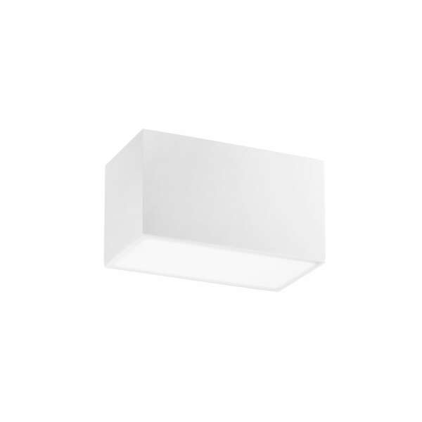 LUCE AMBIENTE E DESIGN Plafonnier living en plâtre blanc à peindre 23 cm (Plafonnier / Éclairage intérieur LED)