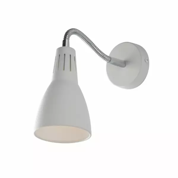 LUCE AMBIENTE E DESIGN Applique LOGIKO en métal blanc avec diffuseur orientable (Applique murale / Éclairage intérieur LED)