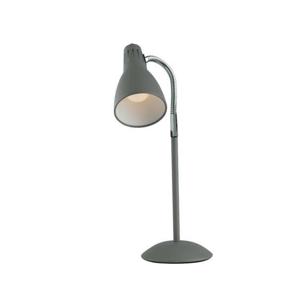 LUCE AMBIENTE E DESIGN Lampe de table LOGIKO en métal gris avec diffuseur orientable (Lampes de table / Éclairage décoratif)