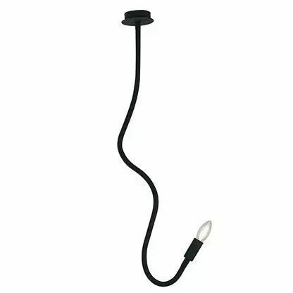LUCE AMBIENTE E DESIGN Plafonnier lover en métal noir avec bras flexible (Plafonnier / Éclairage intérieur LED)