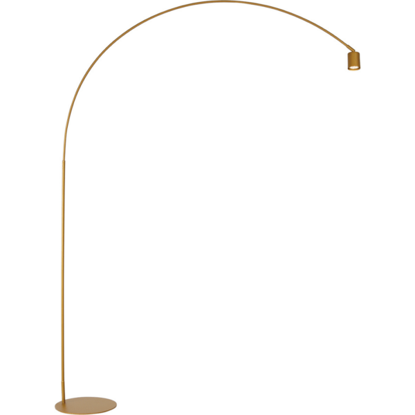 LUCE AMBIENTE E DESIGN Lampadaire courbé maison en métal doré à point lumineux orientable E27 6W 2700K (Lampadaires / Éclairage décoratif)