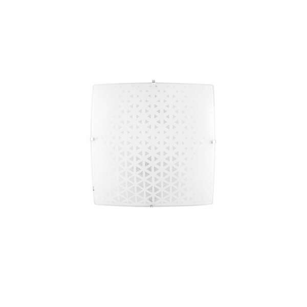 LUCE AMBIENTE E DESIGN Plafonnier maori en verre blanc 30 x 30 cm (Plafonnier / Éclairage intérieur LED)