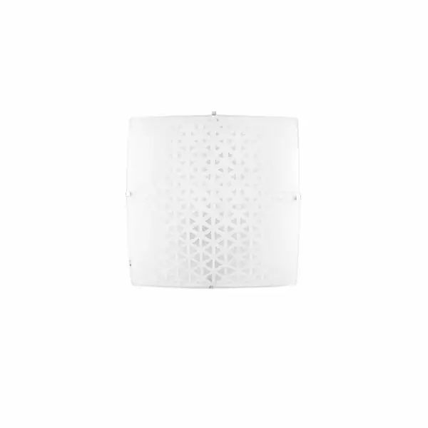 LUCE AMBIENTE E DESIGN Plafonnier maori en verre blanc 30 x 30 cm (Plafonnier / Éclairage intérieur LED)