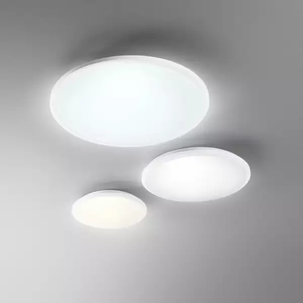 Plafonnier LED MAYFAIR en aluminium blanc 18W avec interrupteur CCT 30 cm – Image 2
