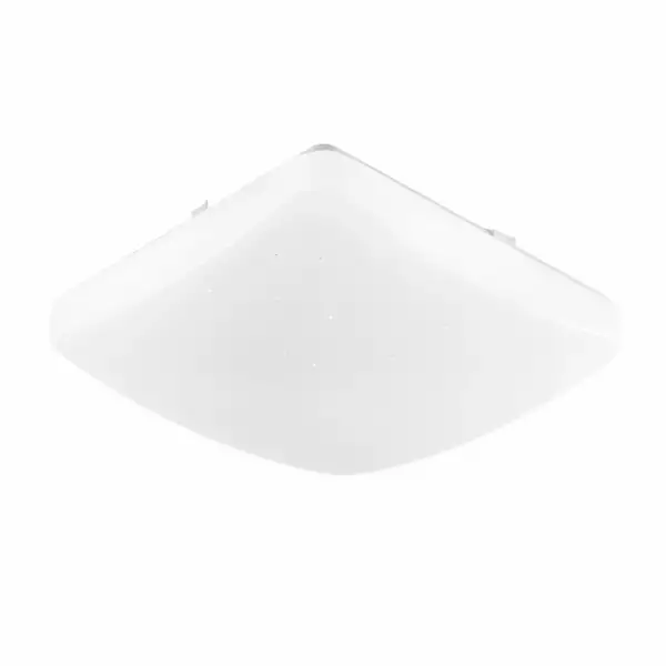 LUCE AMBIENTE E DESIGN Plafonnier LED MOON carré blanc 24W avec télécommande CCT et IP44 38 cm (Plafonniers en saillie / Éclairage intérieur LED)