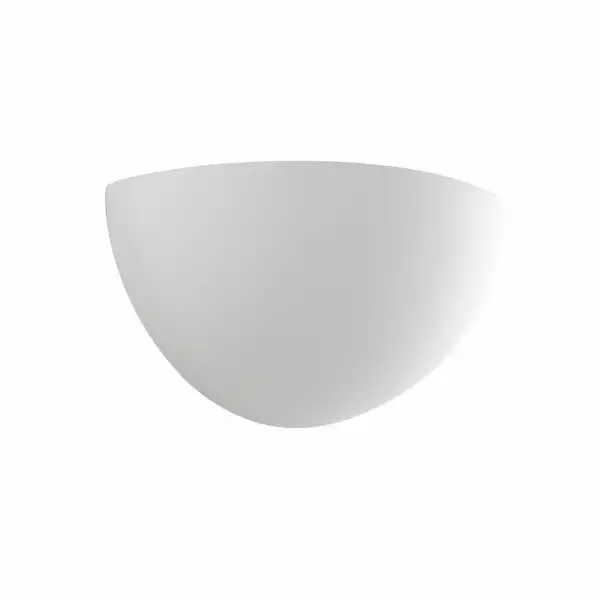 LUCE AMBIENTE E DESIGN Applique MORITZ en plâtre blanc à peindre 25 cm (Applique murale / Éclairage intérieur LED)