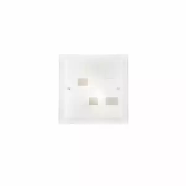 LUCE AMBIENTE E DESIGN Plafonnier MUSA en verre blanc 30 x 30 cm (Plafonnier / Éclairage intérieur LED)
