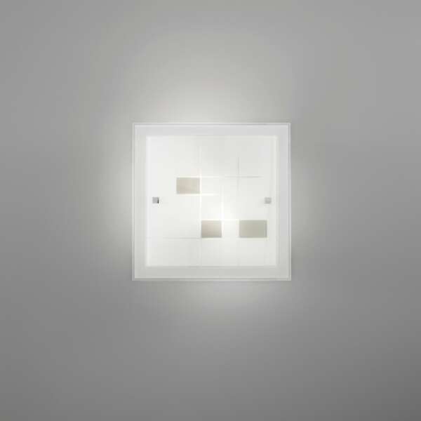 Plafonnier MUSA en verre blanc 30 x 30 cm – Image 2