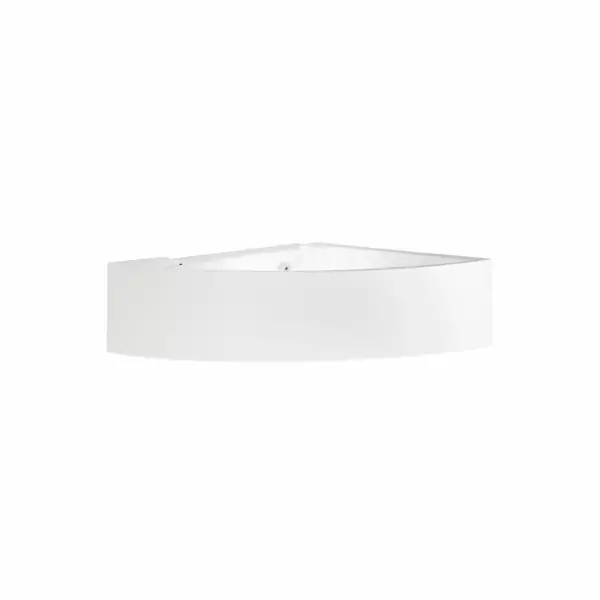 LUCE AMBIENTE E DESIGN Applique MYKONOS en plâtre blanc à peindre avec diffuseur en verre satiné (Applique murale / Éclairage intérieur LED)