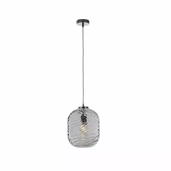 LUCE AMBIENTE E DESIGN Suspension NEREIDE en verre aigue-marine à ondes concentriques (Suspensions Design & Déco / Éclairage intérieur LED)