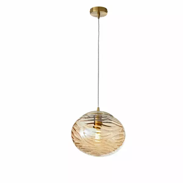 LUCE AMBIENTE E DESIGN Suspension NEREIDE en coupe à champagne à ondes concentriques (Suspensions Design & Déco / Éclairage intérieur LED)