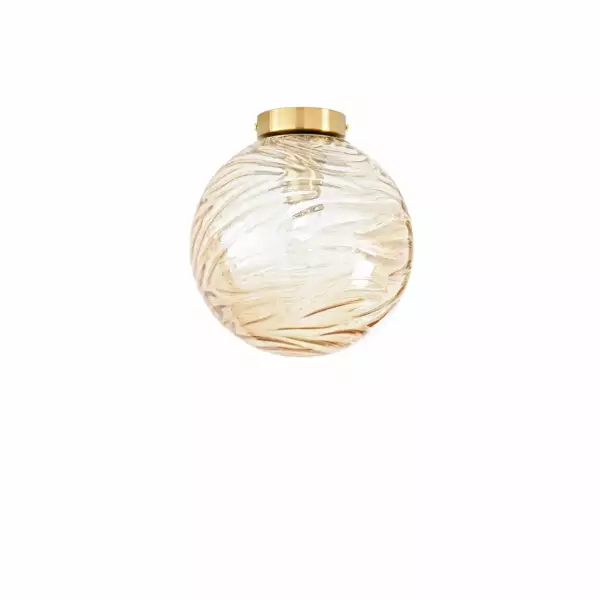 LUCE AMBIENTE E DESIGN Plafonnier NEREIDE en coupe de champagne à ondes concentriques 25 cm (Plafonnier / Éclairage intérieur LED)