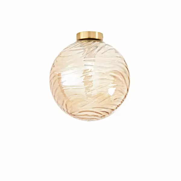LUCE AMBIENTE E DESIGN Plafonnier NEREIDE en coupe de champagne à ondes concentriques 30 cm (Plafonnier / Éclairage intérieur LED)