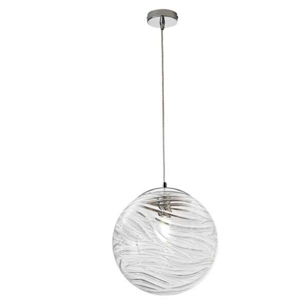Suspension nereide en verre transparent à ondes concentriques