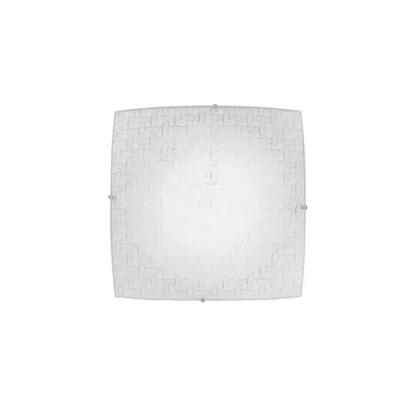 LUCE AMBIENTE E DESIGN Plafonnier PAMELA en verre blanc 24W 4000K (lumière naturelle) (Plafonnier / Éclairage intérieur LED)