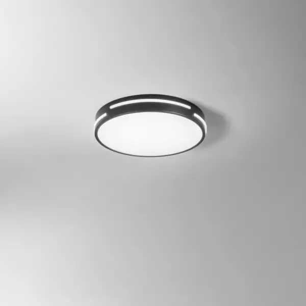 Plafonnier LED PANGAEA 22W en métal noir avec fonction CCT 41 cm – Image 2