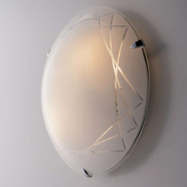 Plafonnier paradise en verre blanc 2xE27 30 x 30 x 5 cm – Image 3