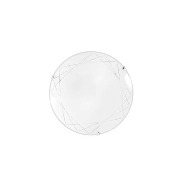LUCE AMBIENTE E DESIGN Plafonnier paradise en verre blanc 2xE27 30 x 30 x 5 cm (Plafonnier / Éclairage intérieur LED)