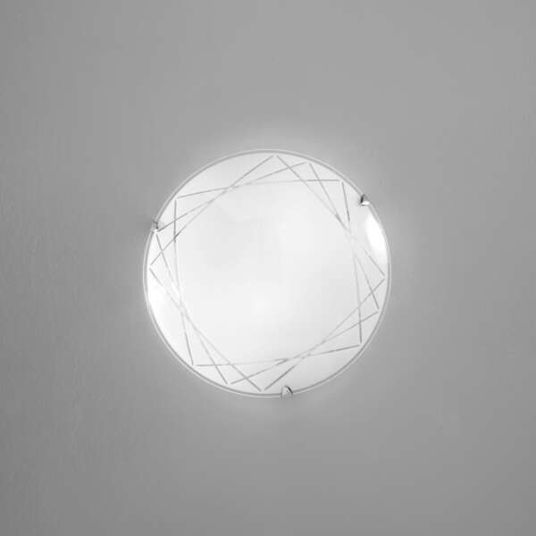 Plafonnier paradise en verre blanc 2xE27 30 x 30 x 5 cm – Image 2