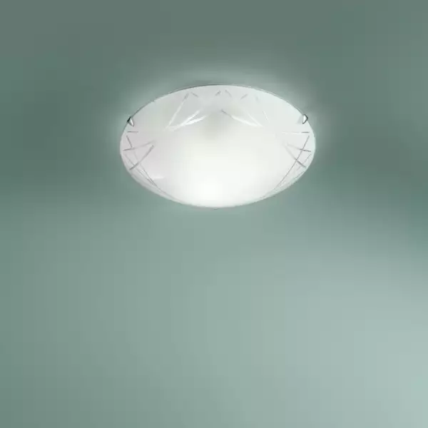 Plafonnier paradise en verre blanc (3xE27) – Image 3