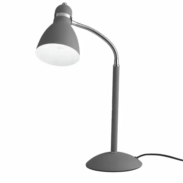 LUCE AMBIENTE E DESIGN Lampe de table PEOPLE en métal gris avec diffuseur orientable (Lampes de table / Éclairage décoratif)