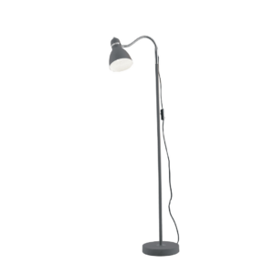 Lampadaire people en métal gris avec diffuseur orientable
