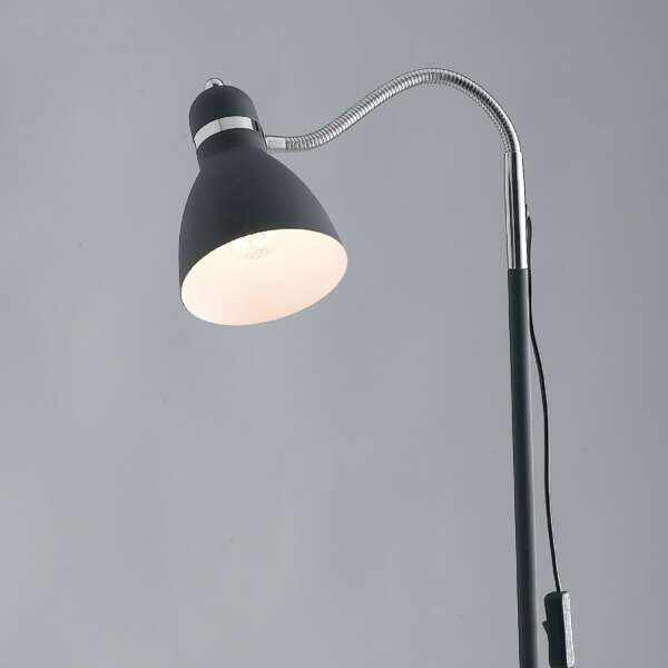 Lampadaire people en métal noir avec diffuseur orientable – Image 2