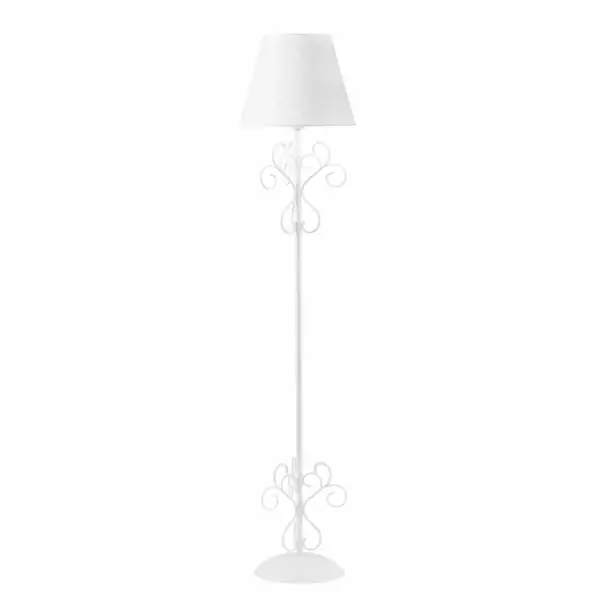 LUCE AMBIENTE E DESIGN Lampadaire Perla blanc en métal et cristaux (1xE27) (Lampadaires / Éclairage décoratif)