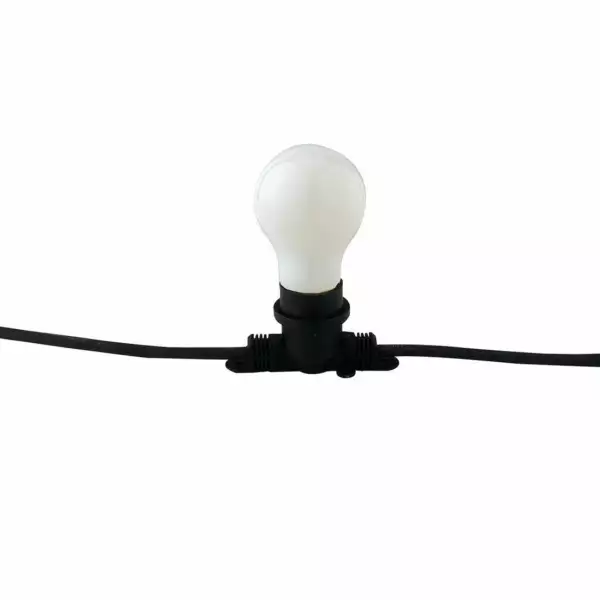 INTEC Guirlande lumineuse extérieure picnic noire à 10 lumières, raccordement E14 (Guirlande lumineuse / Produits divers)