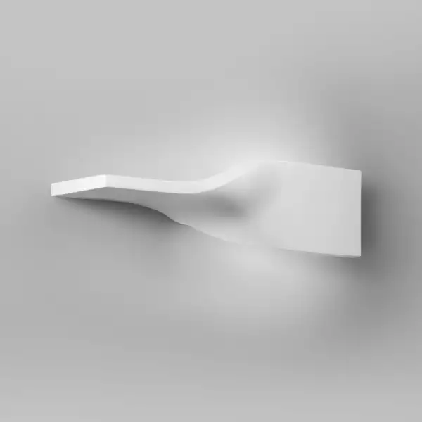 Applique piroette en plâtre peint blanc 56 cm – Image 2