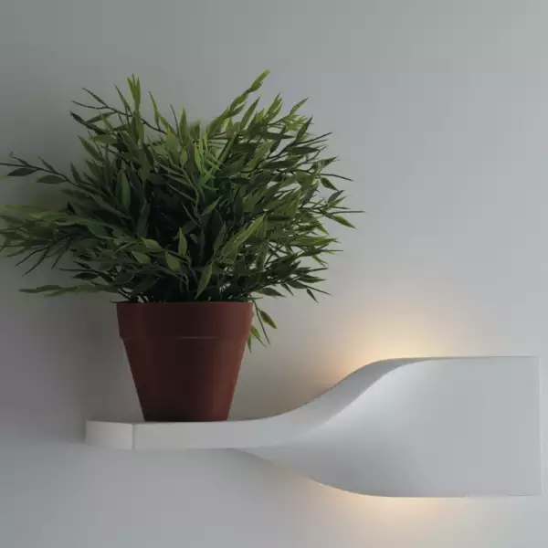 Applique piroette en plâtre peint blanc 56 cm – Image 4