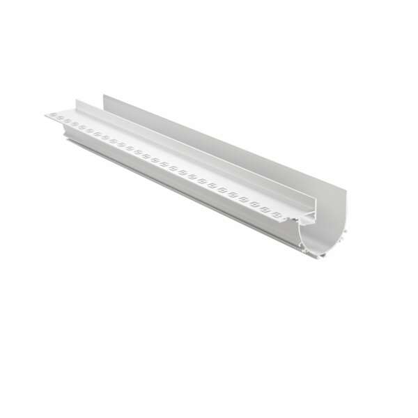 INTEC Profilé voile blanc 2 m diffuseur opale et 2 bouchons inclus (Profilé aluminium pour rubans LED / Ruban LED et Bande LED)