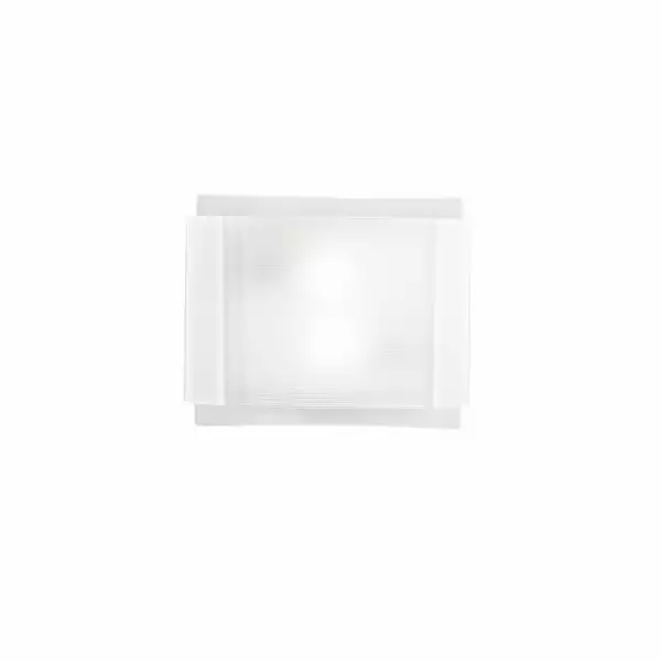 LUCE AMBIENTE E DESIGN Plafonnier rigide en verre blanc (2xE27) (Plafonnier / Éclairage intérieur LED)