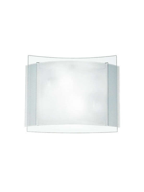LUCE AMBIENTE E DESIGN Plafonnier righe en verre blanc (3xE27) (Plafonnier / Éclairage intérieur LED)