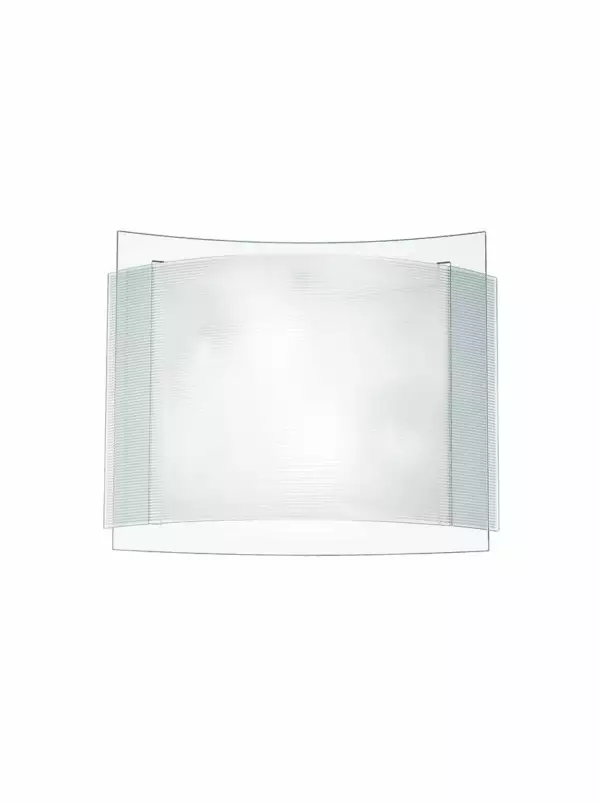 LUCE AMBIENTE E DESIGN Plafonnier righe en verre blanc (3xE27) (Plafonnier / Éclairage intérieur LED)