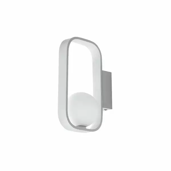 LUCE AMBIENTE E DESIGN Applique ROXY en aluminium et verre blanc satiné (Applique murale / Éclairage intérieur LED)