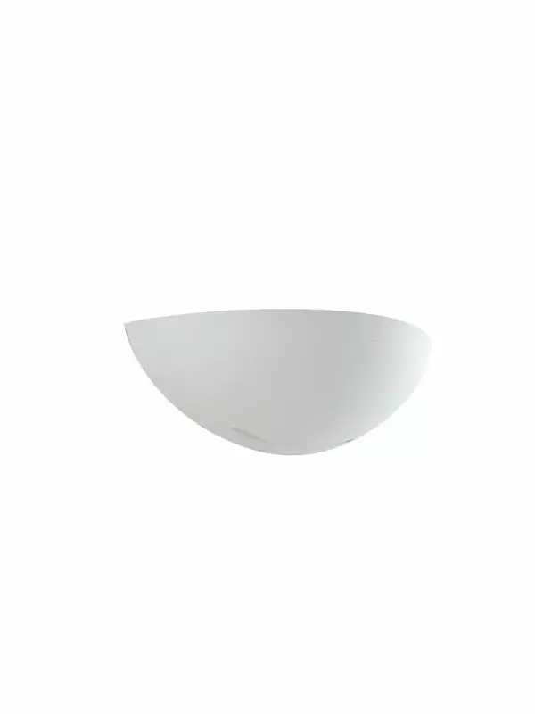 LUCE AMBIENTE E DESIGN Applique SESTRIERE en plâtre blanc à peindre avec lumière à double émission (Applique murale / Éclairage intérieur LED)