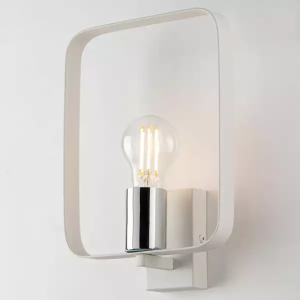 LUCE AMBIENTE E DESIGN Applique Smith en métal blanc (Applique murale / Éclairage intérieur LED)