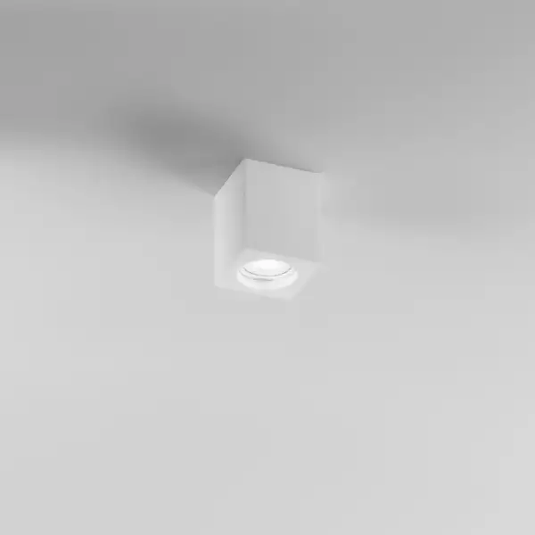 Plafonnier carré SPACE en plâtre à peindre avec anneau réglable – Image 3