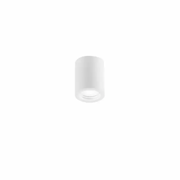 LUCE AMBIENTE E DESIGN Plafonnier rond blanc SPACE en plâtre à peindre avec anneau réglable (Plafonnier / Éclairage intérieur LED)