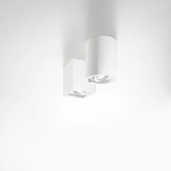 Plafonnier carré SPACE en plâtre à peindre avec anneau réglable – Image 5