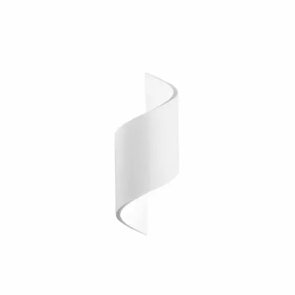 LUCE AMBIENTE E DESIGN Applique spiral en plâtre à peindre 30,5 x 12 cm (Applique murale / Éclairage intérieur LED)