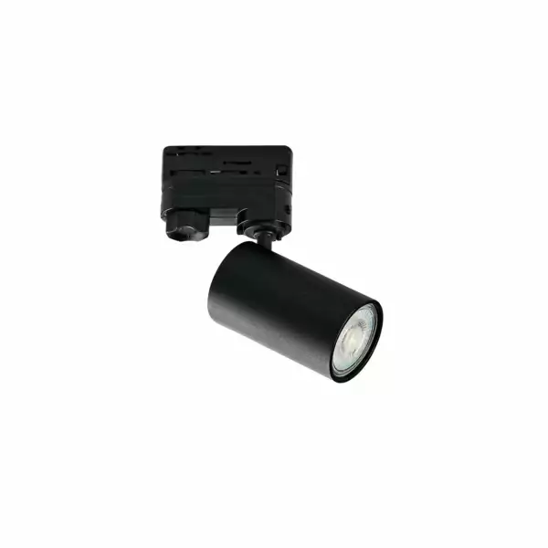 INTEC Phare squib avec adaptateur triphasé en aluminium noir (Spot LED sur rails / Éclairage intérieur LED)