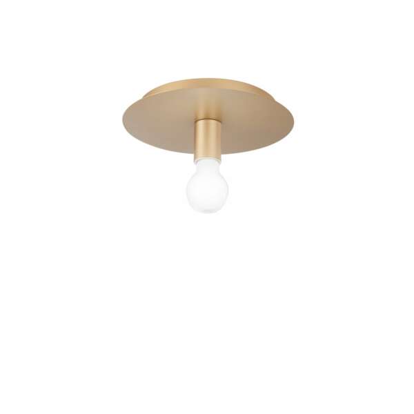 LUCE AMBIENTE E DESIGN Plafonnier STRIKE en métal doré satiné (Plafonnier / Éclairage intérieur LED)