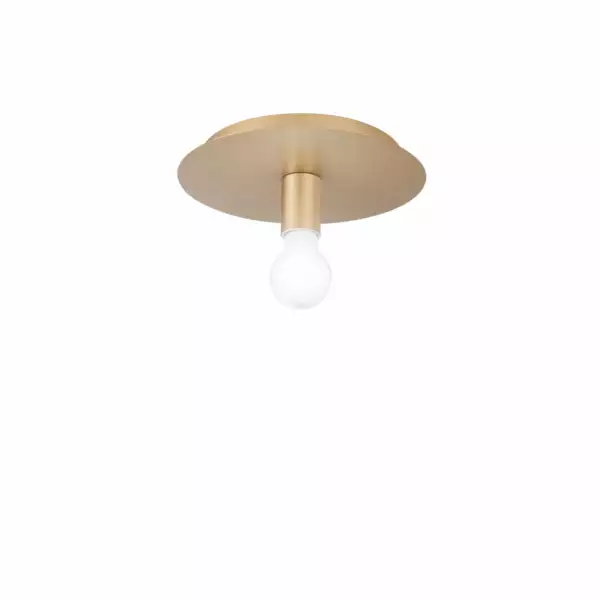 LUCE AMBIENTE E DESIGN Plafonnier STRIKE en métal doré satiné (Plafonnier / Éclairage intérieur LED)