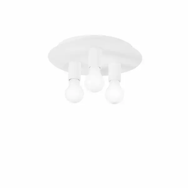 LUCE AMBIENTE E DESIGN Plafonnier STRIKE à trois lumières en métal blanc (Plafonnier / Éclairage intérieur LED)