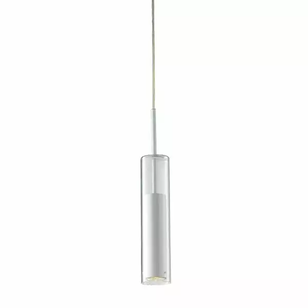 LUCE AMBIENTE E DESIGN Lampe à suspension TABOO en métal blanc et verre (Suspensions Design & Déco / Éclairage intérieur LED)