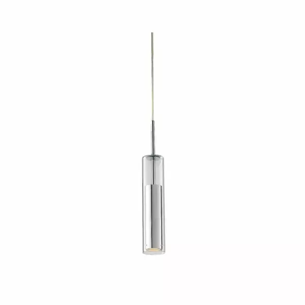 LUCE AMBIENTE E DESIGN Lampe à suspension TABOO en métal chromé et verre (Suspensions Design & Déco / Éclairage intérieur LED)